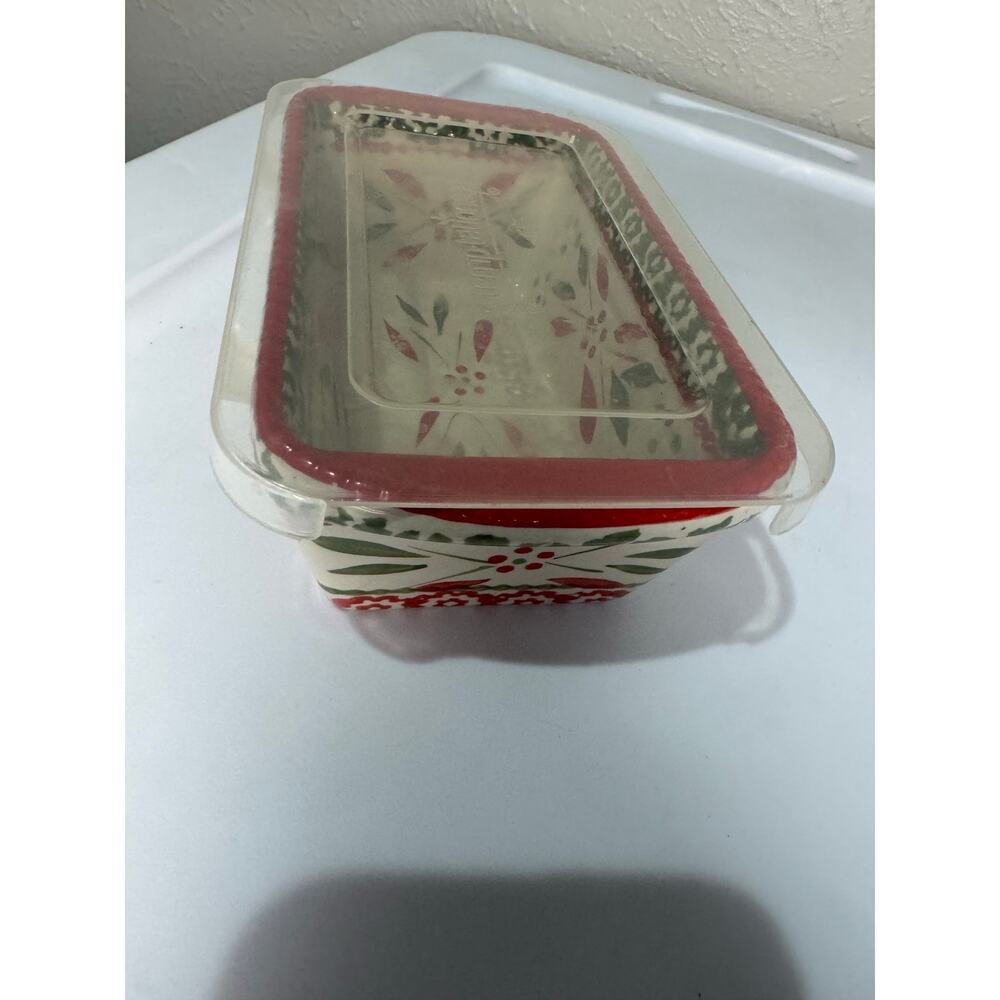 Temptations Old World Festive 12 oz Mini Loaf Dish w/ Lid - Picture 6 of 9